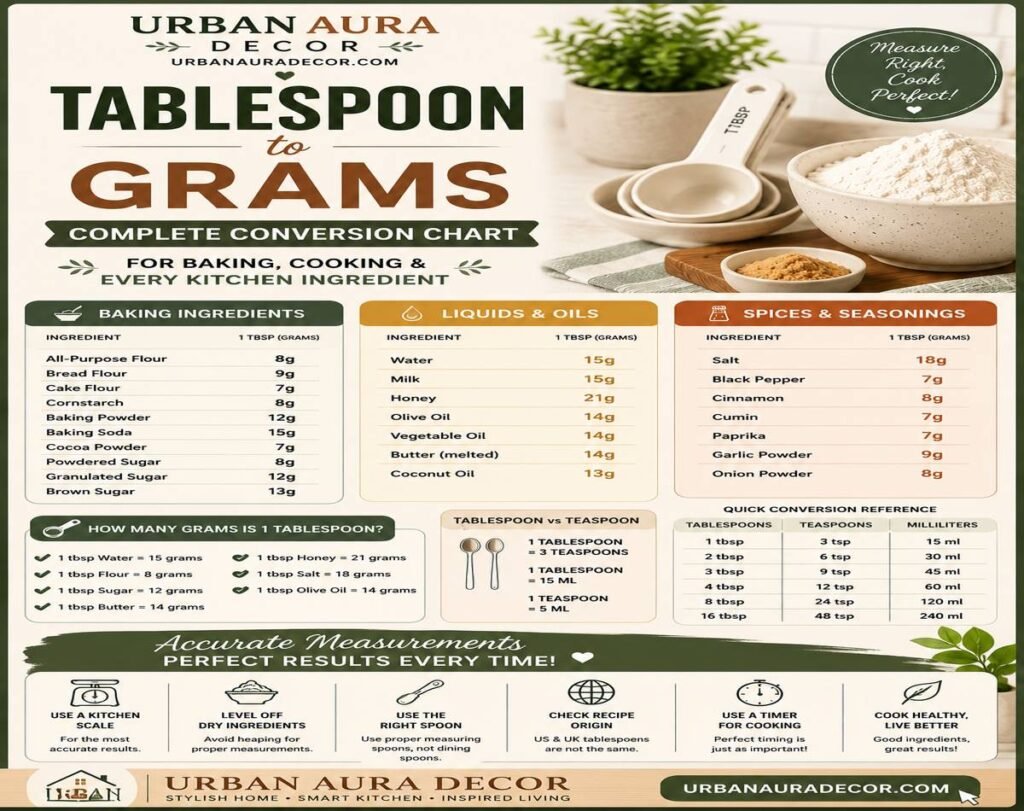 Tablespoon to Grams