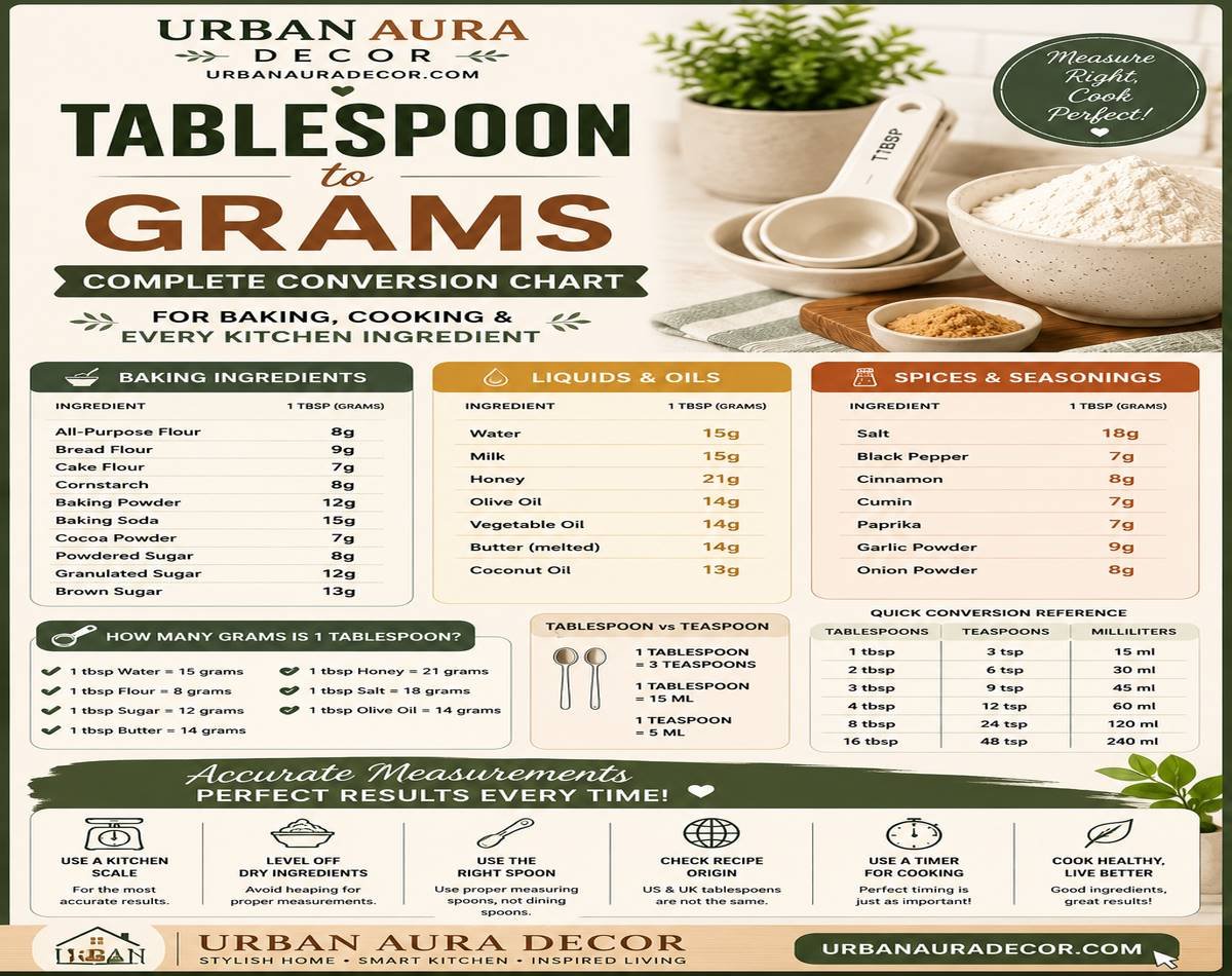 Tablespoon to Grams